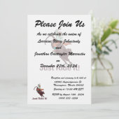 Nur mit Cowboy und Bull Einladung (Stehend Vorderseite)