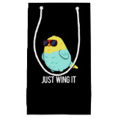 Nur mit dem Gewitter Bird Pun Dark BG Kleine Geschenktüte (Vorderseite)