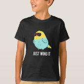 Nur mit dem Gewitter Bird Pun Dark BG T-Shirt (Vorderseite)