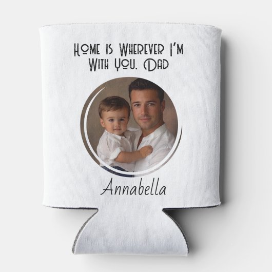 Nur mit Ihnen ist Zuhause I Custom Foto Dosenkühler (Rückseite)