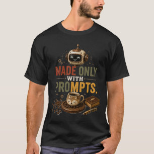 Nur mit lustigen KI-Coffee-Roboter-Prompts im Retr T-Shirt