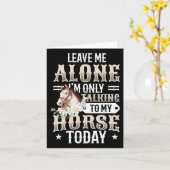 Nur mit meinem Pferd heute sprechen Mädchen Pferd Karte (Gelbe Blume)