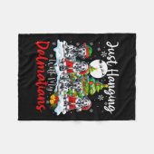 Nur mit meinen Dalmatinern verheddern Weihnachten Fleecedecke (Vorderseite (Horizontal))