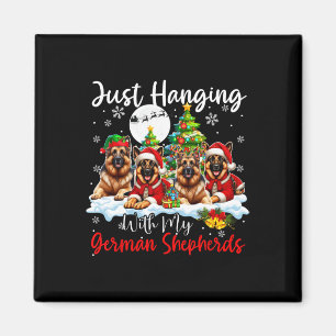 Nur mit meinen deutschen Schäferhirten hängen Xmas Magnet