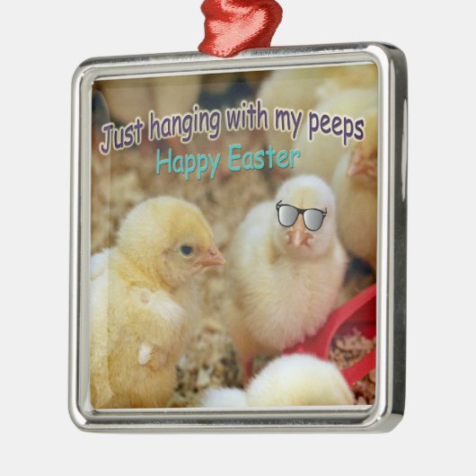 Nur mit meinen Pieps Silbernes Ornament (Links)