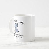 Nur mit meiner Katze reden Kaffeetasse (Vorderseite Links)