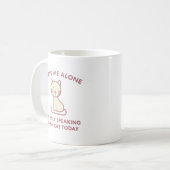 Nur mit meiner Katze reden Kaffeetasse (Vorderseite Links)