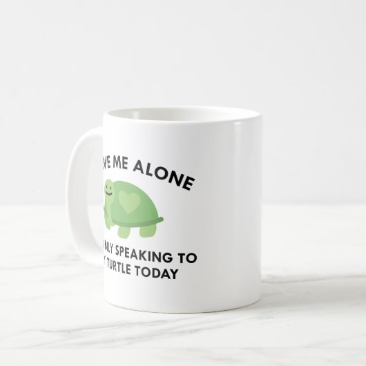 Nur mit meiner Schildkröte sprechen Kaffeetasse (Vorderseite Links)