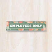 Nur Mitarbeiter - modern abstrakt Türschild (Vorderseite )