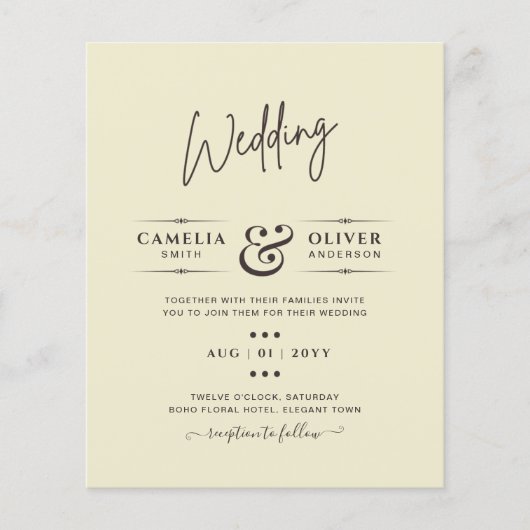 Nur monochrome Farbtypografie (Vorderseite)