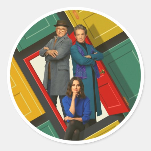 Nur Mord im Gebäude Trio OMITB Runder Aufkleber (Vorderseite)