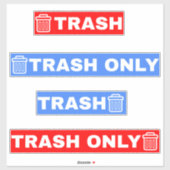 Nur Müll Aufkleber (Blatt)