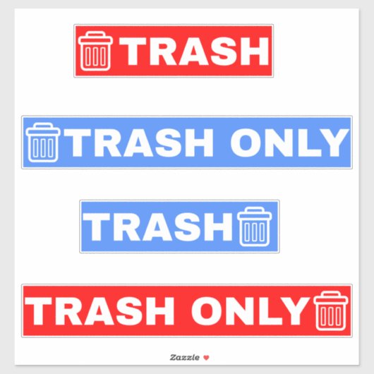 Nur Müll Aufkleber (Blatt)