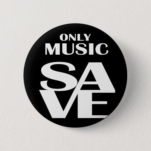 Nur Musik Gerettet Button (Vorderseite)