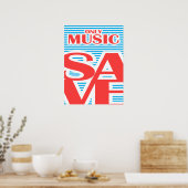 Nur Musik Gerettet Poster (Küche)