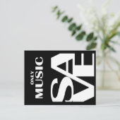 Nur Musik Rettete. Postkarte (Stehend Vorderseite)