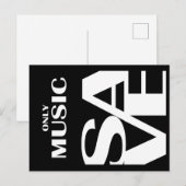 Nur Musik Rettete. Postkarte (Vorne/Hinten)