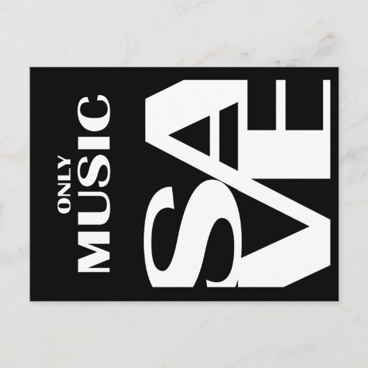 Nur Musik Rettete. Postkarte (Vorderseite)