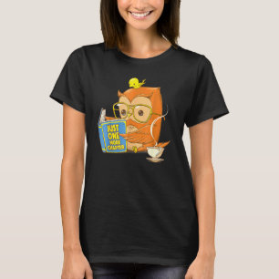 Nur n o c h ein Kapitel Süße Eule liest Buch mit T-Shirt