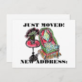 NUR NEUE ADRESSE-POSTCARD ÜBERTRAGEN ANKÜNDIGUNGSPOSTKARTE (Vorne/Hinten)