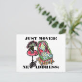 NUR NEUE ADRESSE-POSTCARD ÜBERTRAGEN ANKÜNDIGUNGSPOSTKARTE (Stehend Vorderseite)