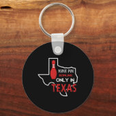 Nur neun Button Bowling in Texas Schlüsselanhänger (Vorderseite)