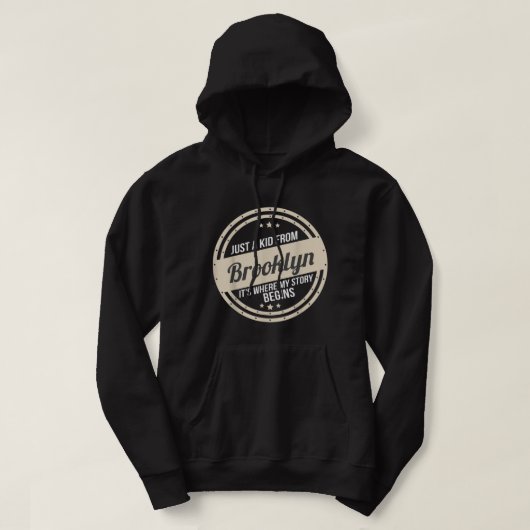 Nur New Yorker Mädchen in North Carolina World-NY  Hoodie (Design vorne)