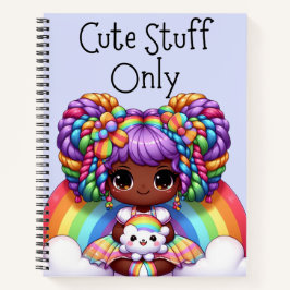 Nur niedliche Stuff - Blue Kawaii Rainbow Notizblock