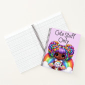 Nur niedliche Stuff - Lila Kawaii-Regenbogen Notizblock (Innenseite)