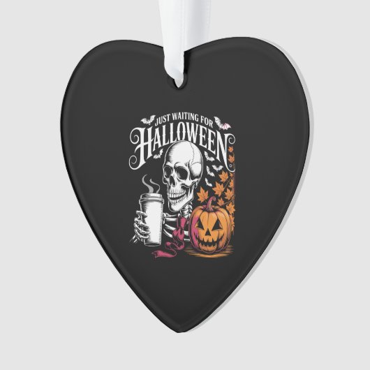 Nur noch auf Halloween warten Ornament (Vorderseite)