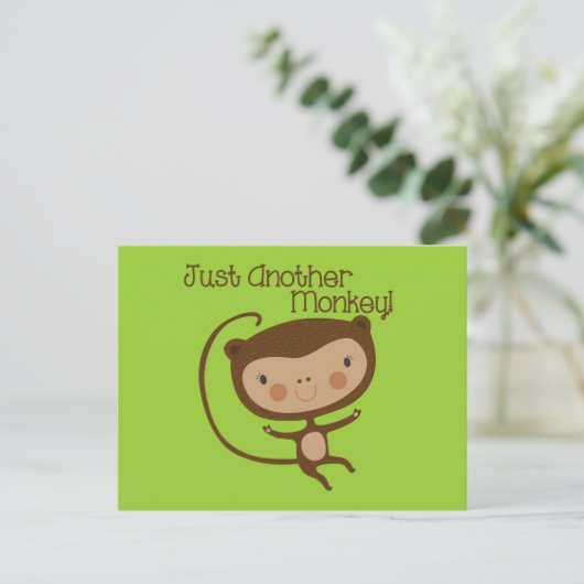 Nur noch ein Affe Postkarte (Stehend Vorderseite)