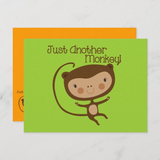 Nur noch ein Affe Postkarte (Vorne/Hinten)
