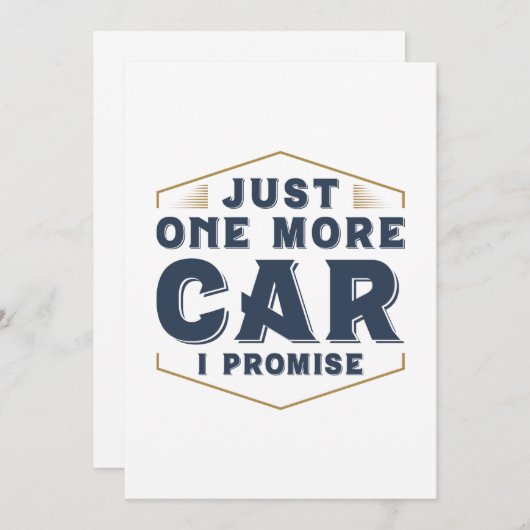 Nur noch ein Auto Dankeskarte (Vorne/Hinten)