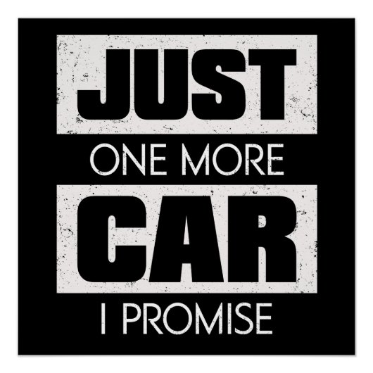 Nur noch ein Auto, das ich verspreche Poster (Vorderseite)