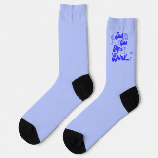 Nur noch ein Drink Lustiger Retro-Text Socken
