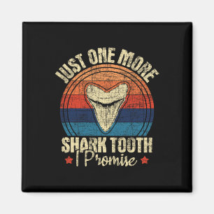 Nur noch ein Hai-Zahn I Versprechen - Retro Fossil Magnet