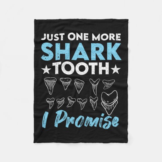 Nur noch ein Hai-Zelt verspreche ich Funny Fossil Fleecedecke (Vorderseite)