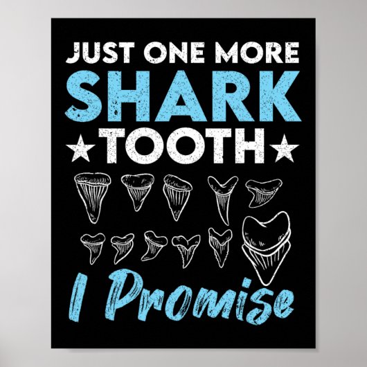 Nur noch ein Hai-Zelt verspreche ich Funny Fossil Poster (Vorne)