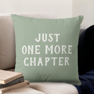 Nur noch ein Kapitel Buchliebhaber Sage Green Kissen