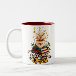 Nur noch ein Kapitel Cozy Coffee und Bücher Zweifarbige Tasse