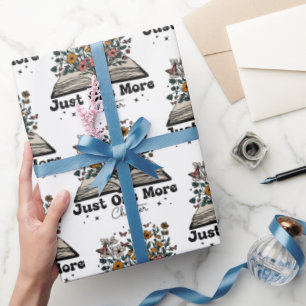 Nur noch ein Kapitel Florales Buch Geschenkpapier