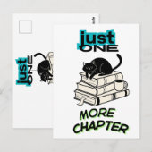 Nur noch ein Kapitel Katze Postkarte (Vorne/Hinten)