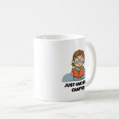 Nur noch ein Kapitel, lesender Bücherwurm Kaffeetasse (VorderseiteRechts)