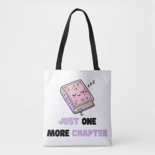 Nur noch ein Kapitel Lustiges Schlaf Buch Vektor Tasche