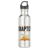 Nur noch ein Kapitel oder fünf lustige Buchliebhab Edelstahlflasche (Vorderseite)