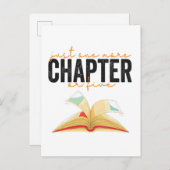 Nur noch ein Kapitel oder fünf lustige Buchliebhab Einladungspostkarte (Vorne/Hinten)