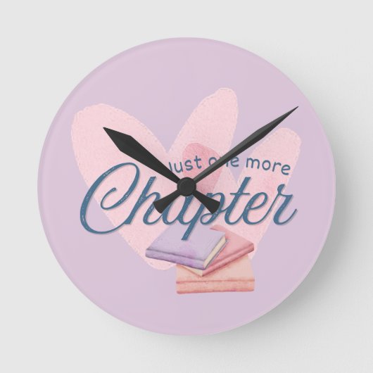 Nur noch ein Kapitel Runde Wanduhr (Vorderseite)