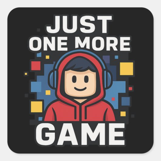 Nur noch ein Spiel Gamer Aufkleber (Vorderseite)