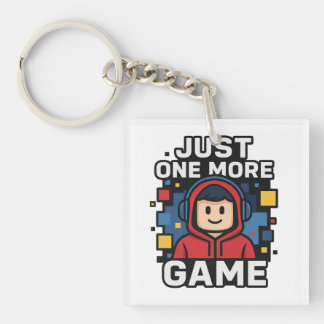 Nur noch ein Spiel Gamer Aufkleber Schlüsselanhänger