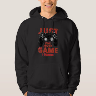 Nur noch ein Spiel verspreche ich Videospiele Vint Hoodie